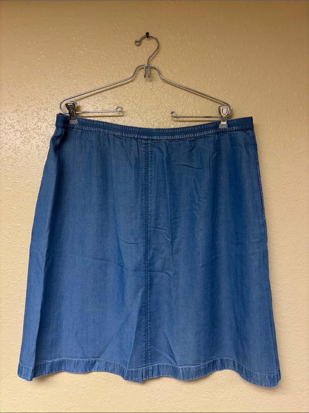 J. Jill Indigo Denim A-Line Skirt